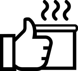 Camping, picnic line icon. Mug