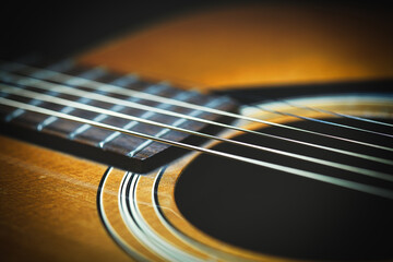 Obraz premium Acoustic guitar detail