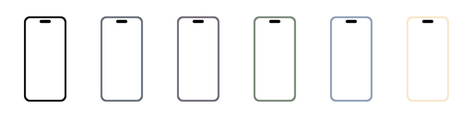 mockup iphone 14. Mobile phone icon. Flat design slyle. Vector illustration