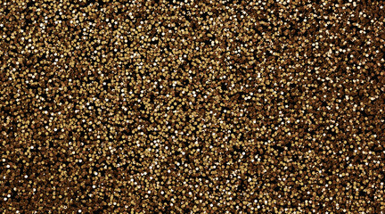 3d golden glitter texture. Decorative pattern design with different shape. Shine metal yellow background