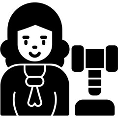 Judge Woman Icon