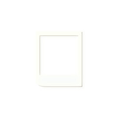 vecchia istantanea polaroid con spazio immagine vuoto su sfondo trasparente