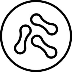 Virus, germ line icon