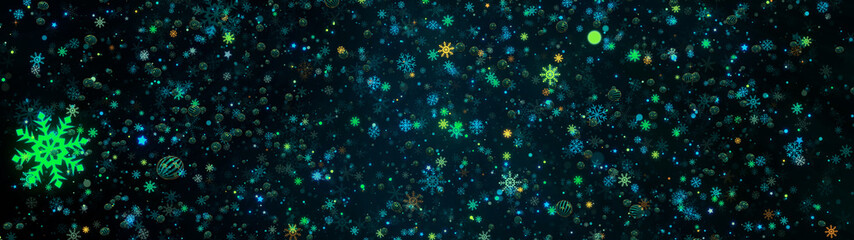 Particles lights stars and snowflakes