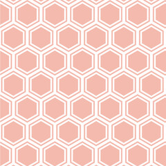 ピンクの亀甲柄パターン