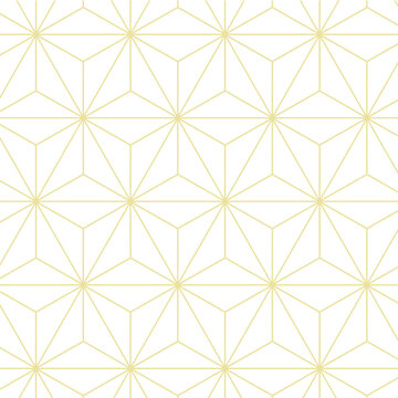 黄色い麻の葉柄のパターン