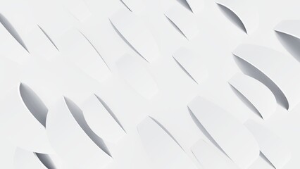 Abstract white background stripes pattern of design 3d render