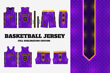 basketball jersey pattern design template. Abstract pattern background for basketball uniform, basketball sublimation, bicycle, e-sport, basketball, soccer, Fabric pattern, Sport background, Vector