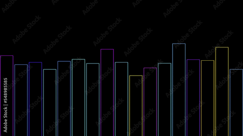 Poster abstract visualization of currency exchange rate jumps. design. process of volatility in digital bar