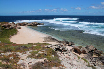 indian ocean at cape vlamingh at rottnest island in australia