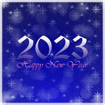 2023 Happy New Year greeting card, banner