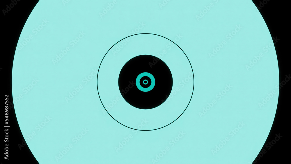 Fototapete light green and pink background . design.black large circles of different sizes move and narrow in a