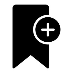 Fototapeta premium bookmark glyph icon