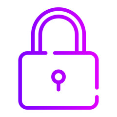 padlock gradient icon