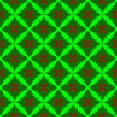 seamless pattern with green leaves