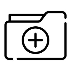 add folder line icon