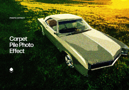 Carpet Pile Photo Effect Mockup