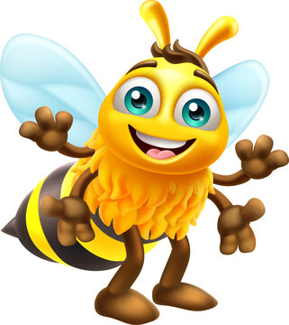 A honey or bumble bee cartoon bumblebee cute cartoon mascot