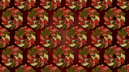 Earth tones colored geometric pattern background with decorative ornamental illustrations