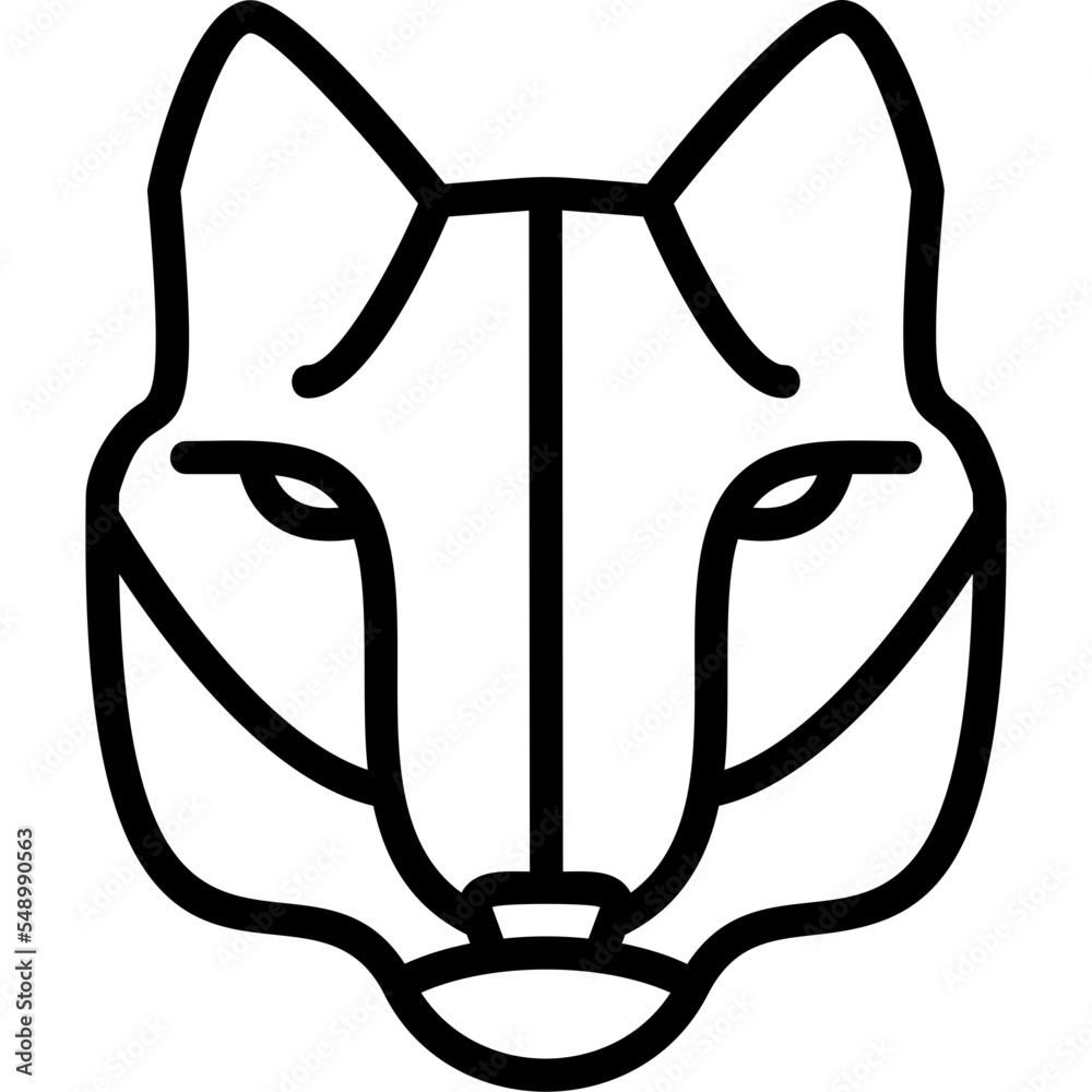 Poster wolf icon