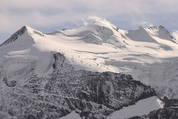 Piz Bellavista (3922m), Bernina-Alpen; Blick von Norden im September 2022