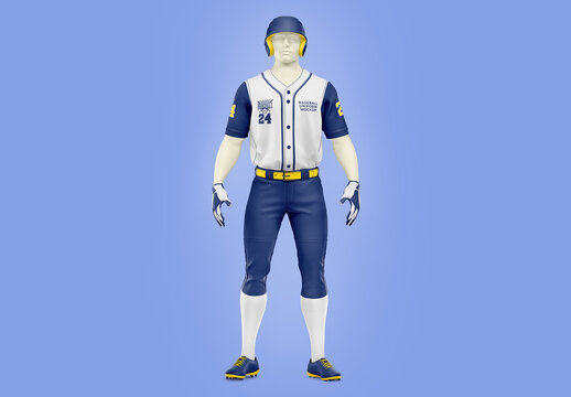 Baseball Uniform Mockup – Front View
