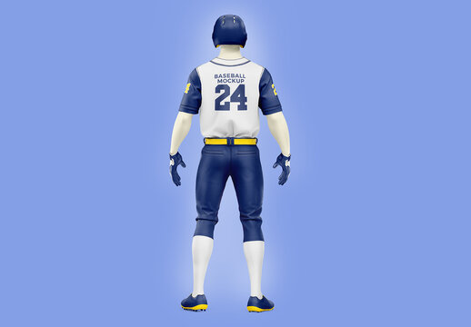 Baseball Uniform Mockup – Back View