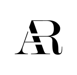 Monogram Logo vector Initial Letters AR