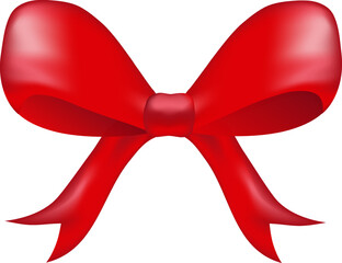 red bow. decoration for Christmas, birthday