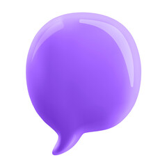3d talking cloud, shiny cloud foam. 3d talking ballon. Transparent purple cloud foam illustration.	
