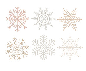 set of snowflakes