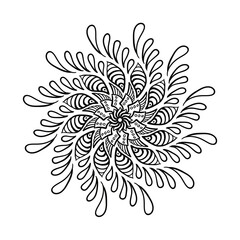 Stunning mandala art pattern isolated on white background. Very beautiful decoration for tattoos, fabric and etc.