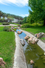 The Park of the Peoples of America is located to the south of the urban center of Motril. Granada, Andalusia, Spain. Europe. September 29, 2022
