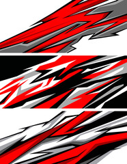 Side body graphic sticker set. Abstract racing design concept. Car decal wrap design for motorcycle, boat, truck, car, boat and more. Vector eps 10.
