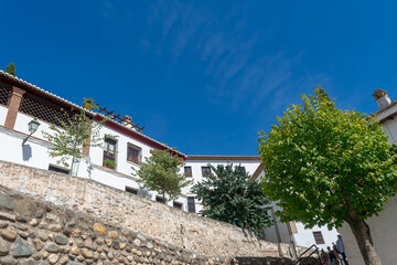 Fototapeta na wymiar facade in albaicin of the city of Granada in Andalusia, Spain. Europe. October 1, 2022 