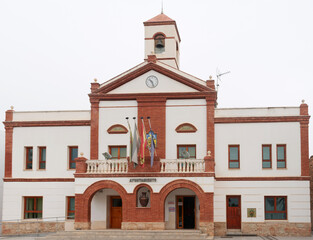 Fototapeta premium Town Hall of Puente de Genave, Jaen. Andalusia, Spain. Europe. 30 October 2022 
