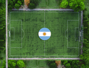 Obraz premium Representation of the football team of Argentina