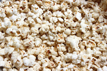 Close-up popcorn background and texture