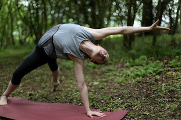 Fototapeta premium Yoga In The Forest