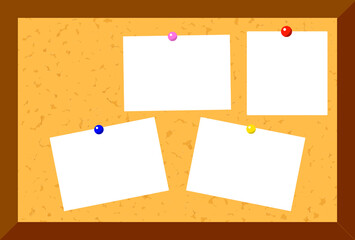  写真が3枚貼れるコルクボードのフォトフレーム　メモ付き