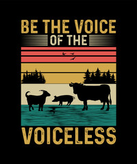  Vegan T-shirt Design Be the voice of the voiceless