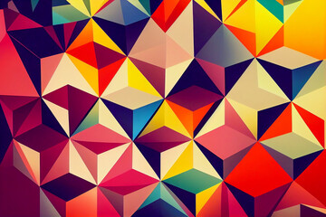 abstract 2d geometric background generative ai illustration