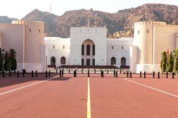 National museum of Oman in Muscat, Oman. Arabian Peninsula.  - obrazy, fototapety, plakaty