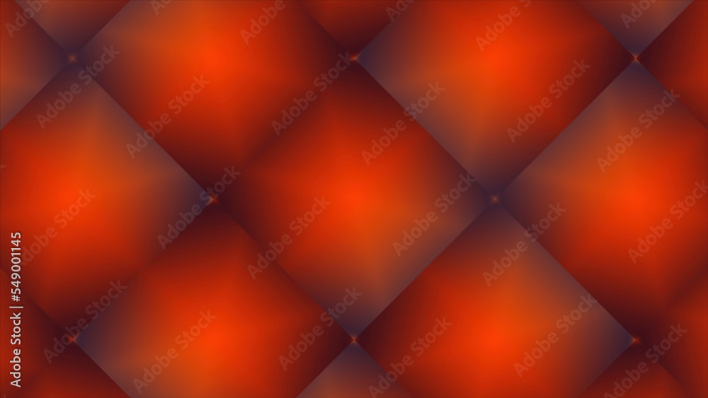 Wall mural bright red background. motion.large squares that hypnotize in animation.