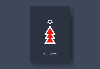 Minimal Design Tree Christmas Card