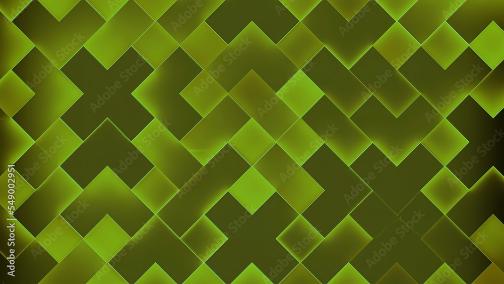 Poster abstract geometric background with colorful animation of blinking tiles in x form. design. digital m
