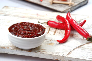  gochujang -korean red chili paste, spicy and sweet fermented condiment in Korean food