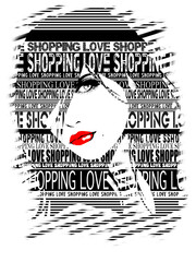 Abstract print design on plain base.