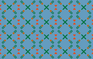 ethnic pattern geometric elements design for light bright color. vector seamless fabric home or wallpaper design. Design perfect for textile, wrapping paper, wallpaper, background, batik, illustration