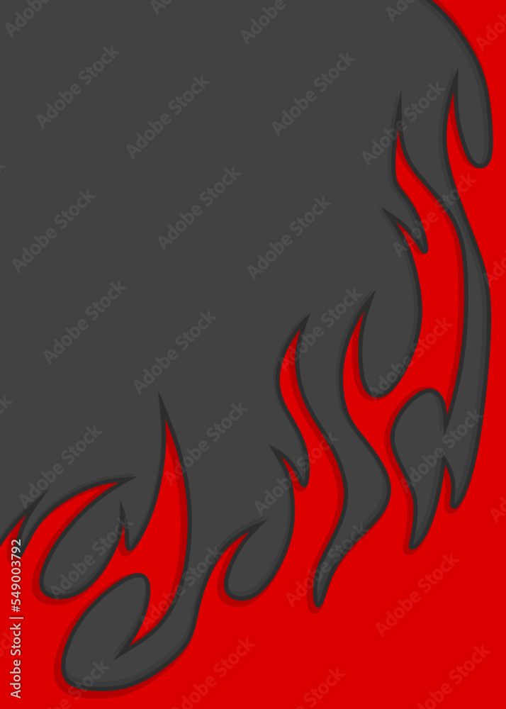 Poster simple background with flame pattern and with some copy space area